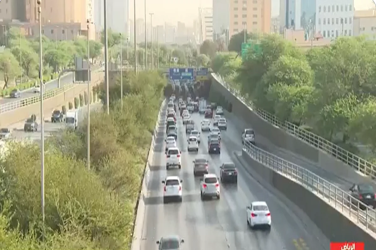 طريق الملك فهد في الرياض.